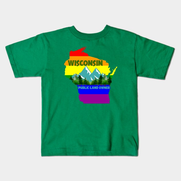 Wisconsin Public Land Owner Kids T-Shirt by Twister